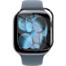 Defne Store Apple Watch 11 42 mm Uyumlu, Çerçeveli Tam Kaplayan 3D Pet Ekran Koruyucu Film FC016