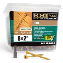 Defne Store Wood Screws, 2-In. x #8,5-Lbs. -48414, Self-Drilling, Tan Ceramic