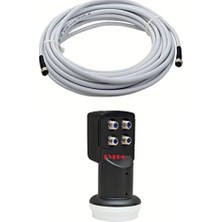 Defne Store 30 Metre Dörtlü Çıkışlı 4K Full Hd 3D Universal Quad Lnb, F Konnektör, 4'lü