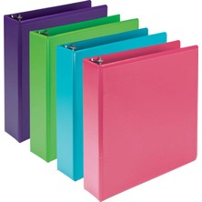 Store Earth's Choice™, Bitki Bazlı Dayanıklı 3 Halka Bağlayıcı, Moda Clear View 2 Inç Bağlayıcılar,%25'e Kadar Bitki Bazlı Plastik, Çeşitli 4'lü Paket