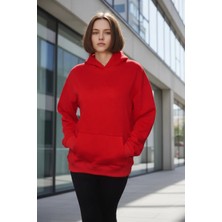 Sweatshirt Kapuşonlu Pamuklu Oversize