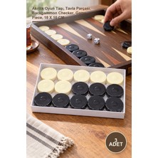 Yenilig 3 Adet Akrilik Tavla Pulu – Akrilik Oyun Taşı, Tavla Parçası, Backgammon Checker, Game Piece, 18 x 10 cm