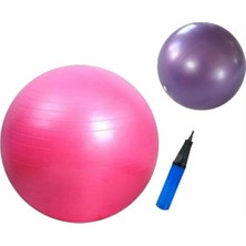 Tr Ayla Stand 65 cm Pembe + 25 cm Pilates Topu 2'li Set, Pompa Dahil