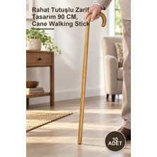 Yenilig 10 Adet Ahşap Baston – Rahat Tutuşlu Zarif Tasarım 90 Cm, Cane Walking Stick