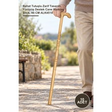 Yenilig 10 Adet Ahşap Baston – Rahat Tutuşlu Zarif Tasarım, Yürüyüş Destek Cane Walking Stick, 90 cm ALK4518