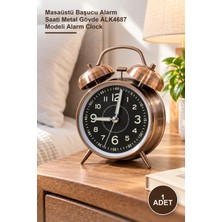 Yenilig 1 Adet Metal Çalar Saat – Masaüstü Başucu Alarm Saati Metal Gövde ALK4687 Modeli Alarm Clock