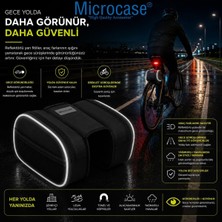 Tr Ayrex Microcase Bisiklet Orta Kadro Için Reflektörlü 2 Gözlü 2 Yan Cepli Cırt Cırtlı Geni