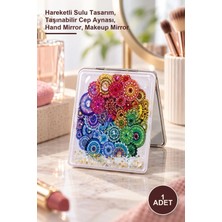 Yenilig 1 Adet Mandala Desenli El Aynası – Hareketli Sulu Tasarım, Taşınabilir Cep Aynası, Hand Mirror, Makeup Mirror