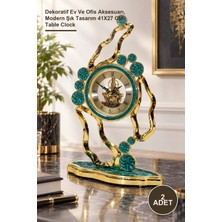 Yenilig 2 Adet Özel Tasarım Masa Üstü Saat – Dekoratif Ev ve Ofis Aksesuarı, Modern Şık Tasarım 41X27 cm Table Clock