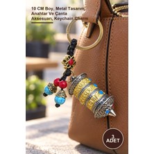 Yenilig 3 Adet Metal Tibet Şans Çarkı Anahtarlık – 10 cm Boy, Metal Tasarım, Anahtar ve Çanta Aksesuarı, Keychain Charm