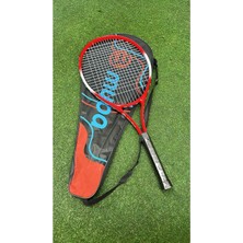 Muba Yetişkin Kort Tenis Raketi Seti Başlangıç Seviye Taşıma Çantası Dahil Kırmızı Grip L