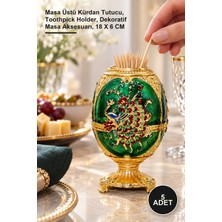 Yenilig 5 Adet Tavuskuşu Şeklinde Kürdanlık – Masa Üstü Kürdan Tutucu, Toothpick Holder, Dekoratif Masa Aksesuarı, 18 x 6 cm
