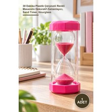 Yenilig 1 Adet Kum Saati – 30 Dakika Plastik Çerçeveli Renkli Masaüstü Dekoratif Zamanlayıcı, Sand Timer, Hourglass