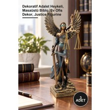 Yenilig 3 Adet Kanatlı Adalet Biblosu – Dekoratif Adalet Heykeli, Masaüstü Biblo, Ev Ofis Dekor, Justice Figurine