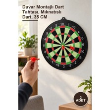 Yenilig 2 Adet Duvara Asmalı Mıknatıslı Dart Oyunu – Duvar Montajlı Dart Tahtası, Mıknatıslı Dart, 35 cm