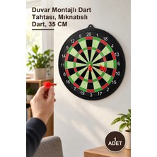 Yenilig 1 Adet Duvara Asmalı Mıknatıslı Dart Oyunu – Duvar Montajlı Dart Tahtası, Mıknatıslı Dart, 35 cm