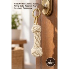 Yenilig 5 Adet Pirinç Halat Anahtarlık – Halat Modeli Anahtar Tutucu, Pirinç Metal Tasarım, Rope Keychain Accessory