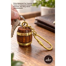 Yenilig 2 Adet Pirinç Fıçı Anahtarlık – Pirinç Malzemeli Fıçı Tasarımı, Anahtar Tutucu ve Aksesuar Kullanımı, 10 Cm, Keychain, Key Ring, Barrel