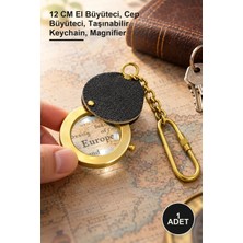 Yenilig 1 Adet Pirinç Büyüteç Anahtarlık – 12 cm El Büyüteci, Cep Büyüteci, Taşınabilir Keychain, Magnifier