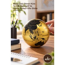 Yenilig 2 Adet Dünya Küresi – Masa Üstü Dönen Küre 14 Cm, Dekoratif ve Eğitim Amaçlı Ofis Globe