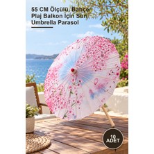Yenilig 10 Adet Ahşap Güneş Şemsiyesi – 55 cm Ölçülü, Bahçe Plaj Balkon Için Sun Umbrella Parasol
