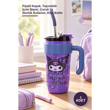 Yenilig 1 Adet Sevimli Anime Karakterli Pipetli Termos Suluk – Pipetli Kapak, Taşınabilir Içme Şişesi, Çocuk ve Günlük Kullanım, Kids Bottle