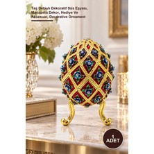 Yenilig 1 Adet Taşlı Yumurta – Taş Detaylı Dekoratif Süs Eşyası, Masaüstü Dekor, Hediye ve Aksesuar, Decorative Ornament