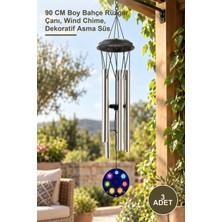 Yenilig 3 Adet Metal Rüzgar Çanı – 90 cm Boy Bahçe Rüzgar Çanı, Wind Chime, Dekoratif Asma Süs