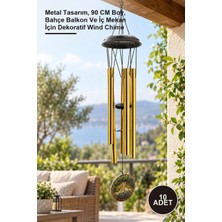 Yenilig 10 Adet Metal Rüzgar Çanı – Metal Tasarım, 90 cm Boy, Bahçe Balkon ve Iç Mekan Için Dekoratif Wind Chime