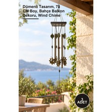 Yenilig 3 Adet Metal Rüzgar Çanı – Dümenli Tasarım, 73 cm Boy, Bahçe Balkon Dekoru, Wind Chime