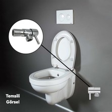 Alafranga Flex Hortum Bağlantı Ara Musluk Klozet Aç Kapa Taharet Musluğu Metal Rezervuar Wc 1 Ad