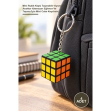 Yenilig 4 Adet Zeka Küpü Anahtarlık – Mini Rubik Küpü Taşınabilir Oyuncak Anahtar Aksesuarı Eğlence ve Taşıma Için Mini Cube Keychain