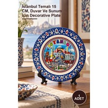 Yenilig 1 Adet Porselen Dekoratif Tabak – Istanbul Temalı 15 Cm, Duvar ve Sunum Için Decorative Plate