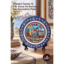 Yenilig 10 Adet Porselen Dekoratif Tabak – Istanbul Temalı 15 Cm, Duvar ve Sunum Için Decorative Plate
