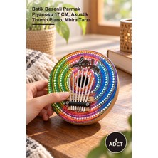 Yenilig 4 Adet Kalimba – Batik Desenli Parmak Piyanosu 17 Cm, Akustik Thumb Piano, Mbira Tarzı