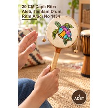 Yenilig 1 Adet Deri Tamtam – 20 cm Çaplı Ritm Aleti, Tamtam Drum, Ritm Aracı No 1034