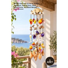 Yenilig 3 Adet Deniz Kabuğu Rüzgar Çanı – 50 Cm, Dekoratif Duvar ve Balkon Aksesuarı, Bahçe Süsü, Shell Wind Chime, Sea Shell Mobile
