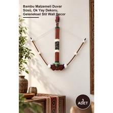 Yenilig 3 Adet Dekoratif Bambu Ok Yay – Bambu Malzemeli Duvar Süsü, Ok Yay Dekoru, Geleneksel Stil Wall Decor