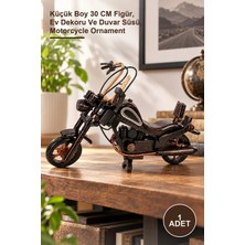 Yenilig 1 Adet Dekoratif Ahşap Harley Motor – Küçük Boy 30 cm Figür, Ev Dekoru ve Duvar Süsü, Motorcycle Ornament