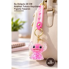 Yenilig 10 Adet Sulu Silikon Anahtarlık – Su Dolgulu 20 cm Anahtar Tutucu Keychain Figürlü Tasarım