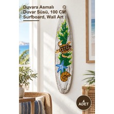 Yenilig 4 Adet Ahşap Dekoratif Sörf Tahtası – Duvara Asmalı Duvar Süsü, 100 cm Surfboard, Wall Art