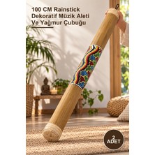 Yenilig 2 Adet Bambu Yağmur Sesi – 100 cm Rainstick Dekoratif Müzik Aleti ve Yağmur Çubuğu