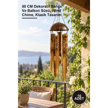 Yenilig 10 Adet Bambu Rüzgar Çanı – 50 cm Dekoratif Bahçe ve Balkon Süsü, Wind Chime, Klasik Tasarım
