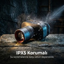 Bix BXT1FL Şarj Edilebilir 10W Kafa Feneri – 750 Lümen, 2500 Mah, 4 Işık Modlu Zooming Özelli