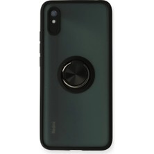 Akıllı Bayi Xiaomi Redmi 9A Kılıf Montreal Yüzüklü Silikon Kapak - Siyah