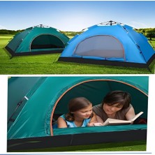 Mobee 6 Kişilik Otomatik Kamp Çadırı 220 x 250 x 165 cm Otamatik Kurulum Pop-Up Aile Çadırı M