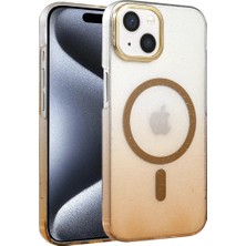 Akıllı Bayi Apple iPhone 14 Glossy Magsafe Kapak - Çöl Titanyum