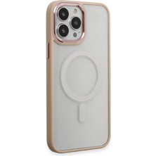 Akıllı Bayi Apple iPhone 15 Pro Kılıf Room Magneticsafe Silikon - Pudra