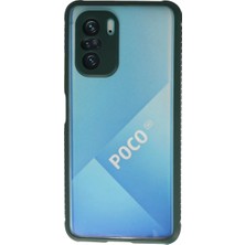 Akıllı Bayi Xiaomi Poco F3 Kılıf Miami Şeffaf Silikon - Koyu Yeşil