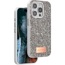 Akıllı Bayi Onegif Apple iPhone 15 Pro Max Bright Simli Kapak - Gold